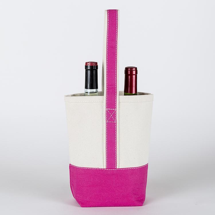 2- Bottle Canvas Wine Gift Host Bag — personalized example