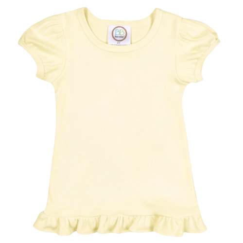 Blanks Boutique Girls' Ruffle Short Sleeve Shirt - Coral