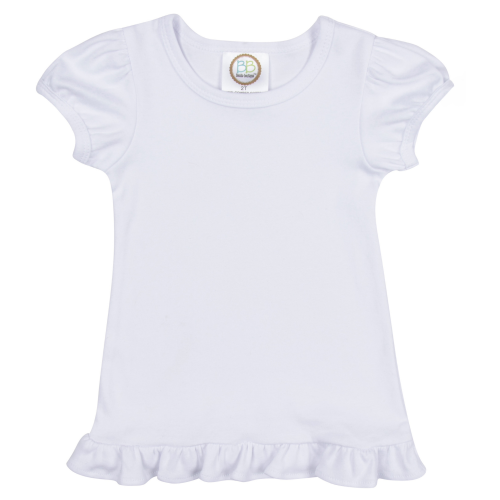 Girls Ruffle Short Sleeve Shirt