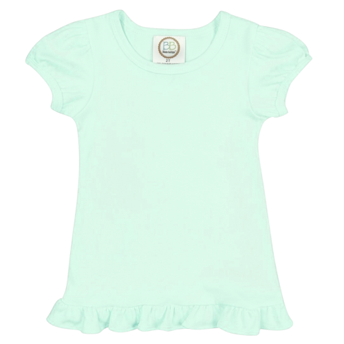 Blanks Boutique Girls' Ruffle Short Sleeve Shirt - Yellow