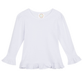 Girls Ruffle Long Sleeve Shirt