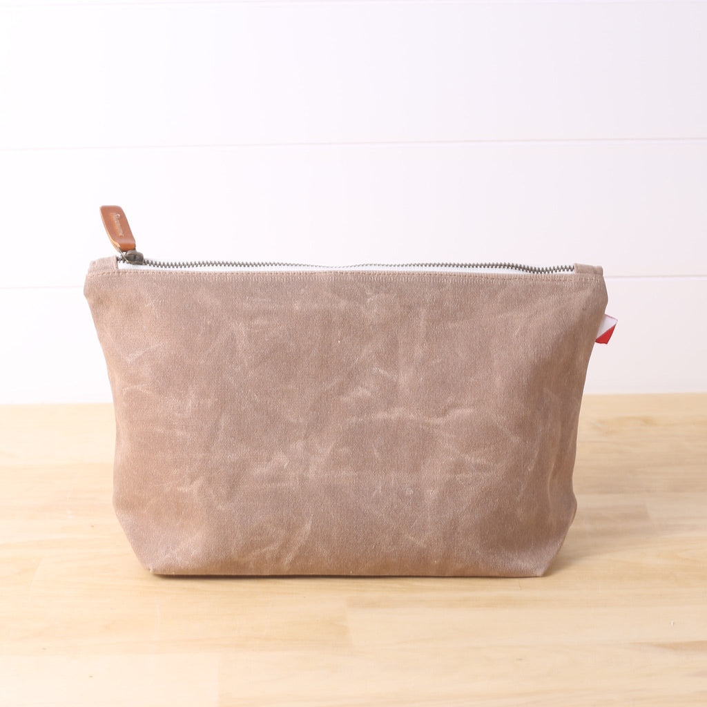Waxed Canvas Zip Top Pouch