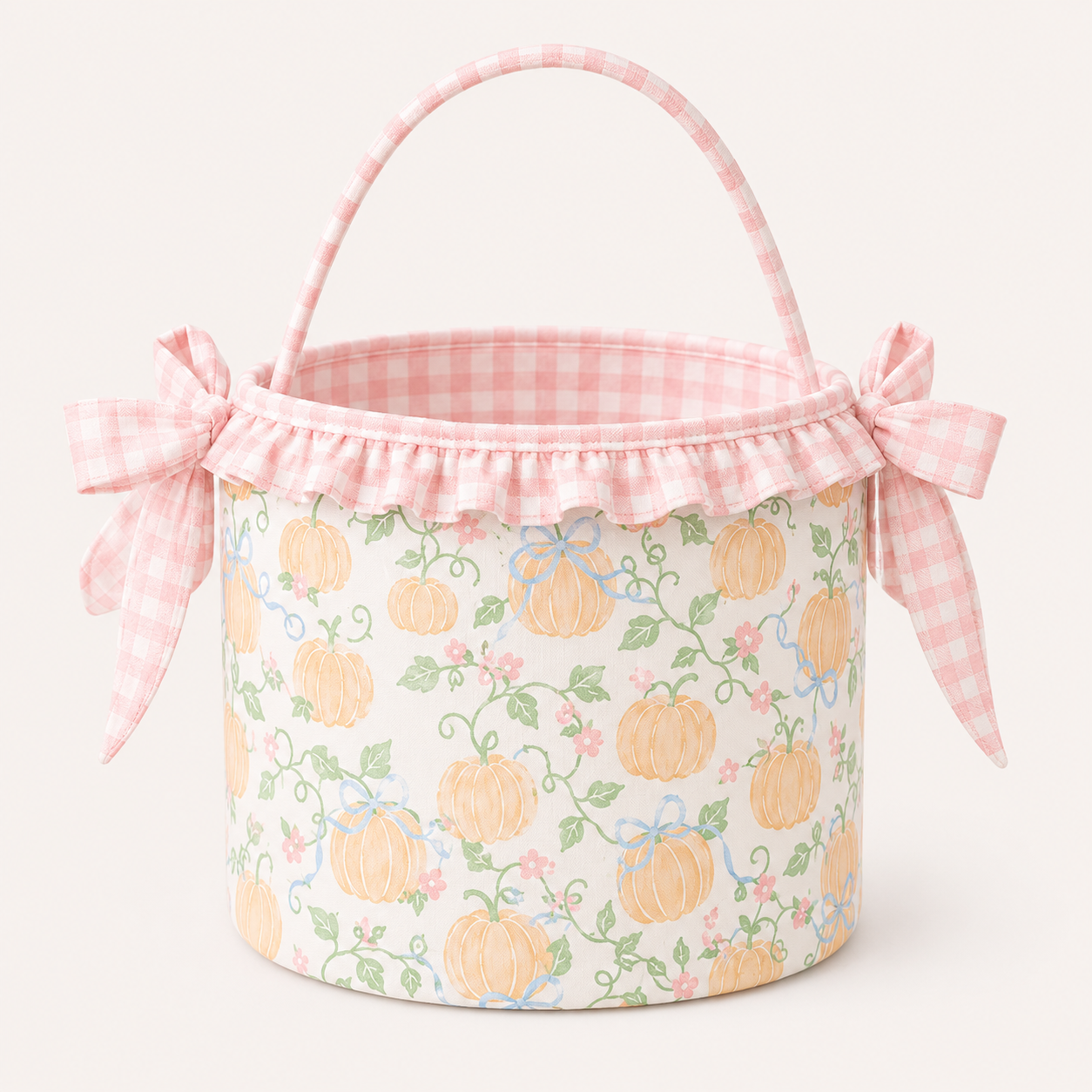 Halloween Boo Basket – Preorder — Pumpkin/ Gingham Bow