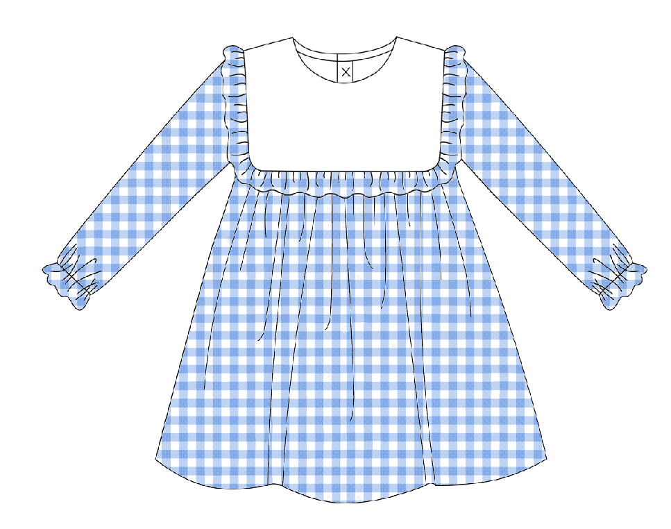 Gingham Dress - 2T / Tan