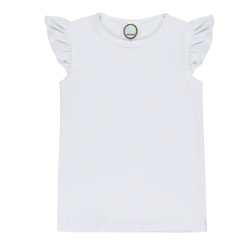 Girl's Flutter Sleeve Tee Shirt
