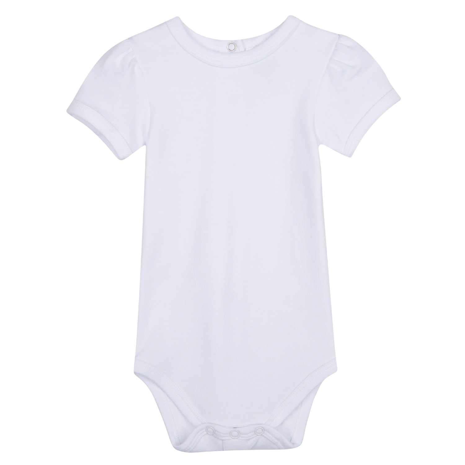 Girl's Short Puff Sleeve Infant Bodysuit