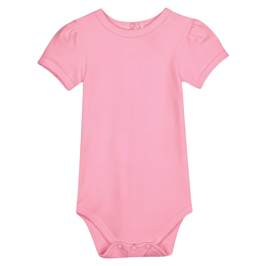 Girl's Short Puff Sleeve Infant Bodysuit