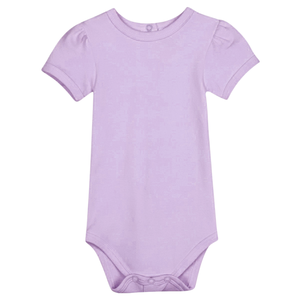 Girl's Short Puff Sleeve Infant Bodysuit