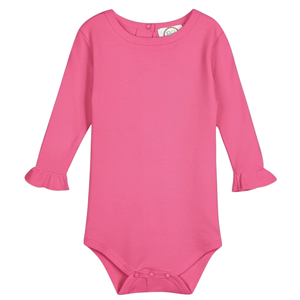 Girl's Long Sleeve Ruffle Infant Bodysuit