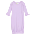 Girl's Long Sleeve Ruffle Infant Gown with Hidden Zipper