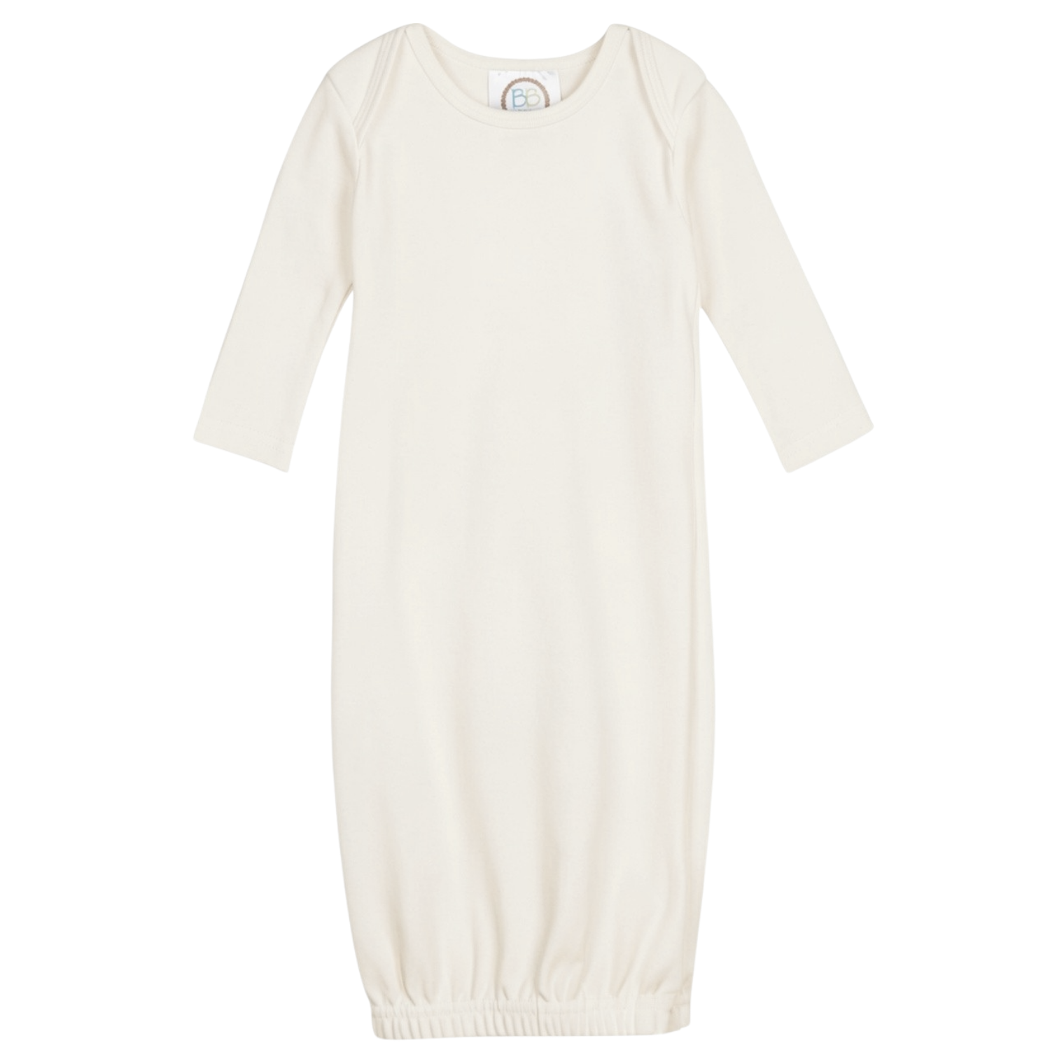 Long Sleeve Infant Gown with Hidden Zipper
