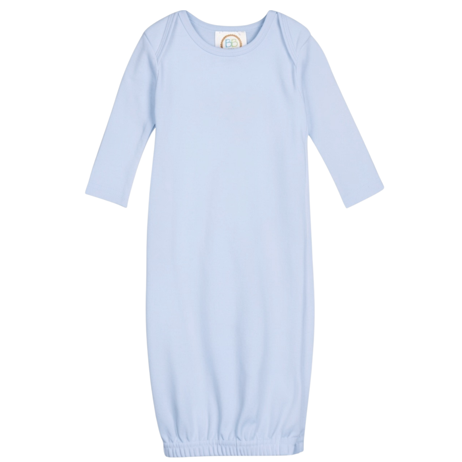 Long Sleeve Infant Gown with Hidden Zipper
