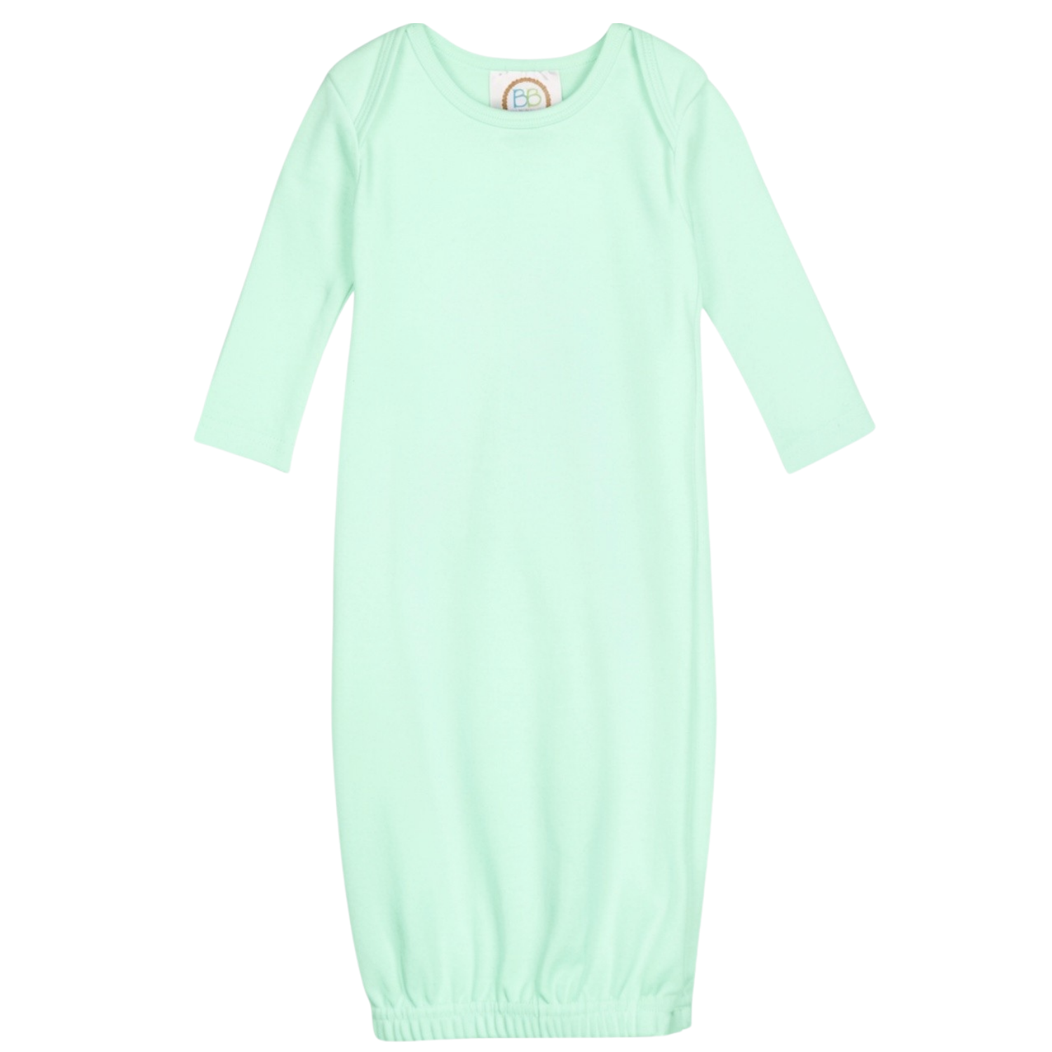 Long Sleeve Infant Gown with Hidden Zipper