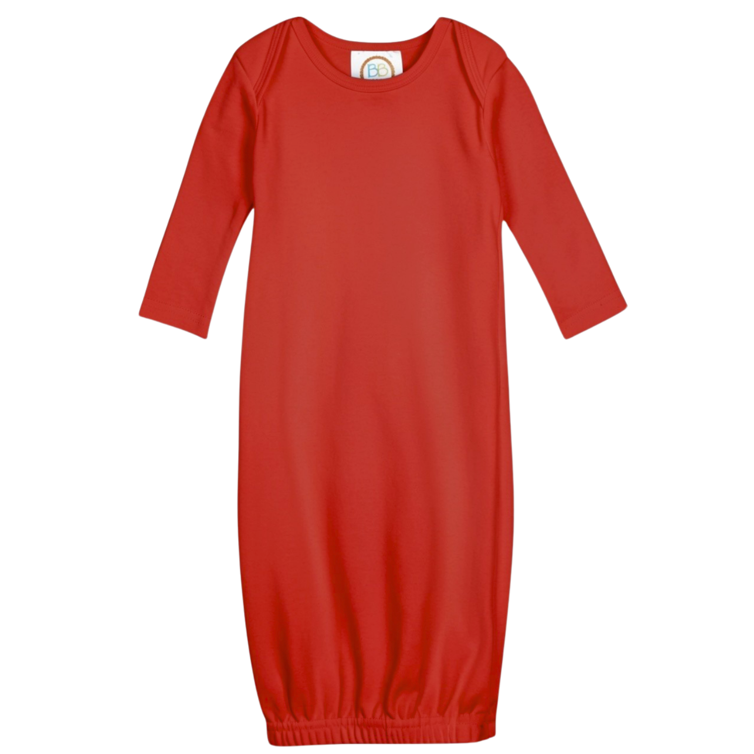 Long Sleeve Infant Gown with Hidden Zipper