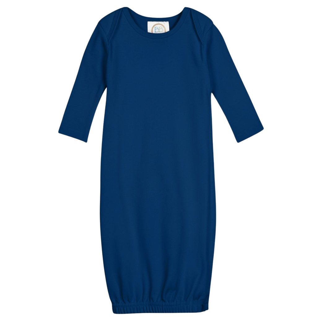 Long Sleeve Infant Gown with Hidden Zipper