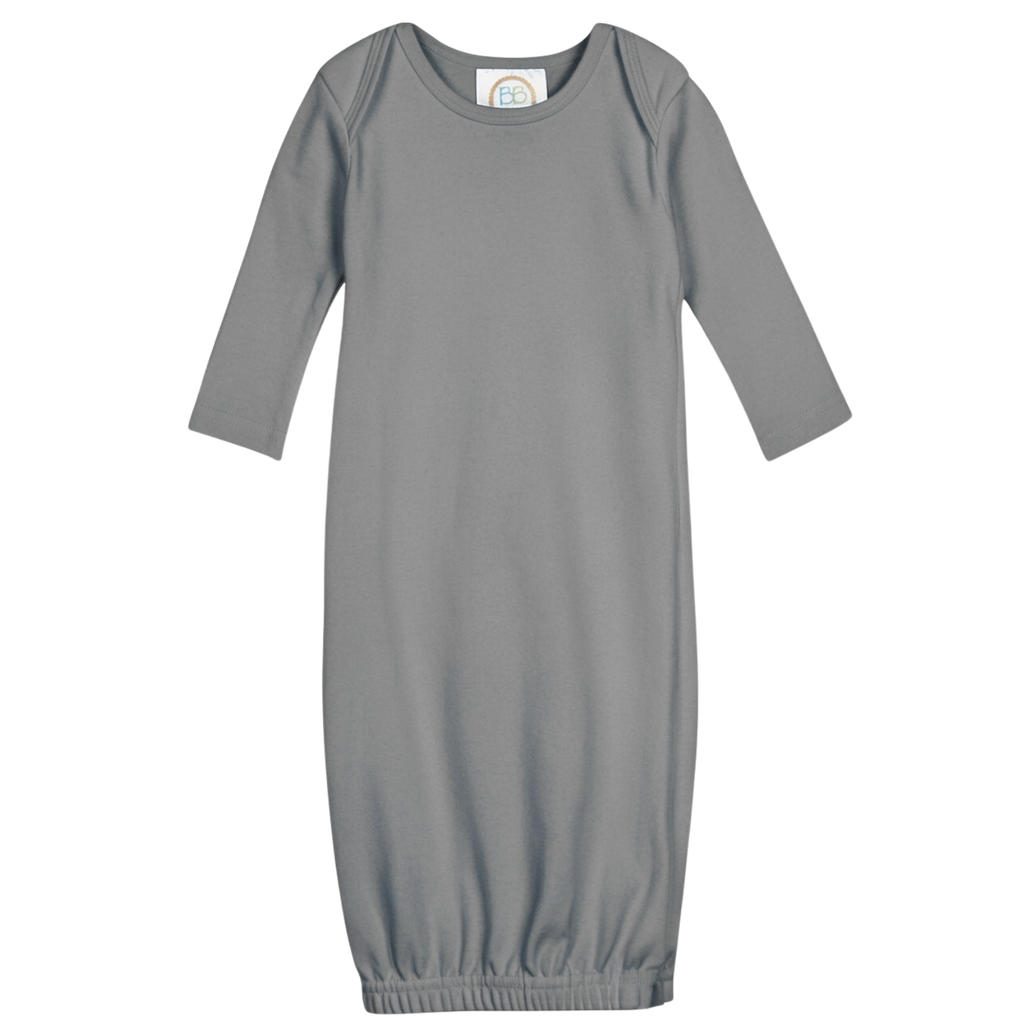 Long Sleeve Infant Gown with Hidden Zipper