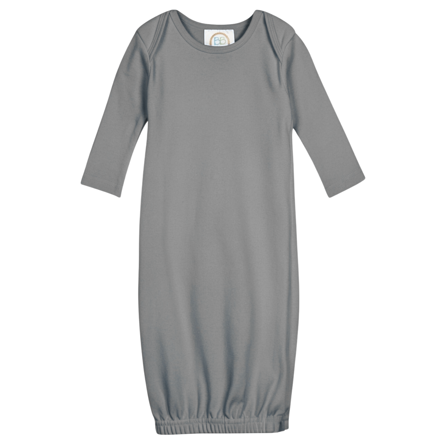 Long Sleeve Infant Gown with Hidden Zipper