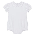 Girl's Short Puff Sleeved Peter Pan Bubble