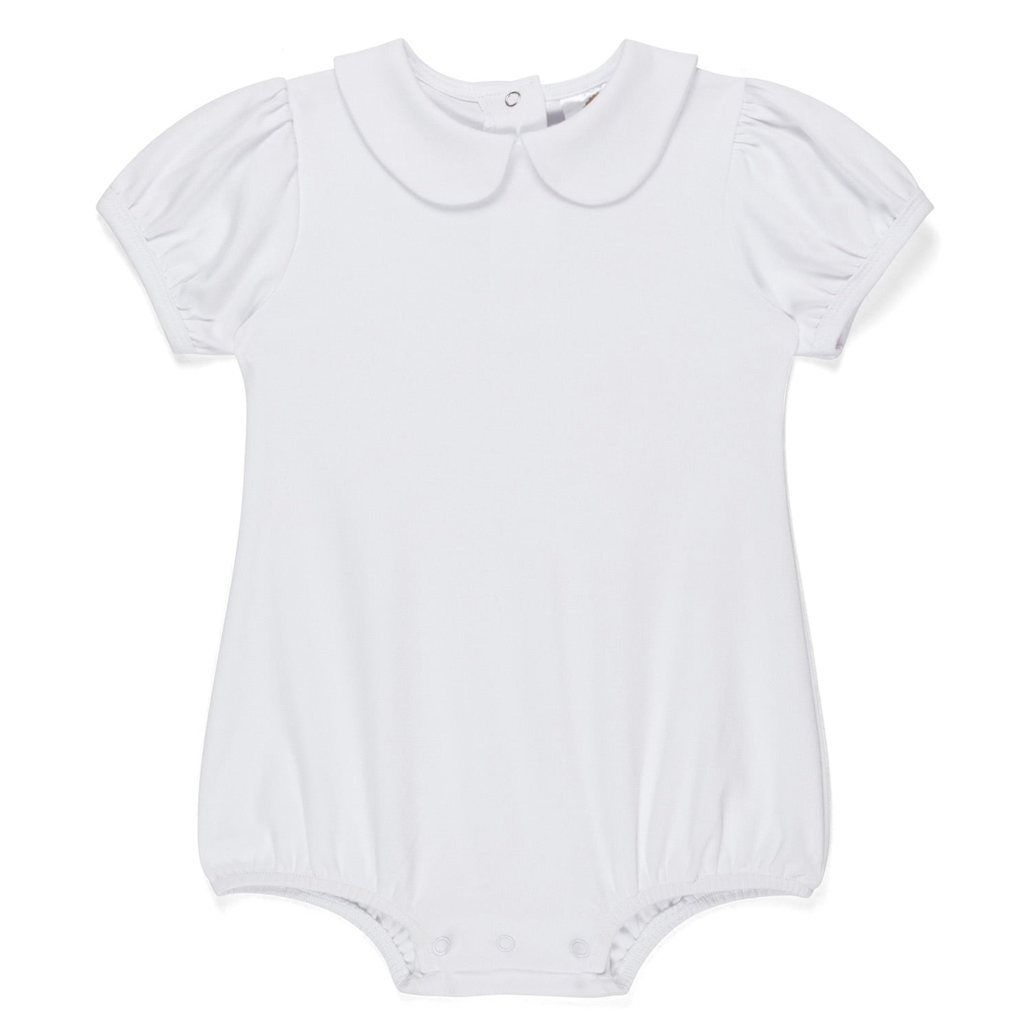 Girl's Short Puff Sleeved Peter Pan Bubble
