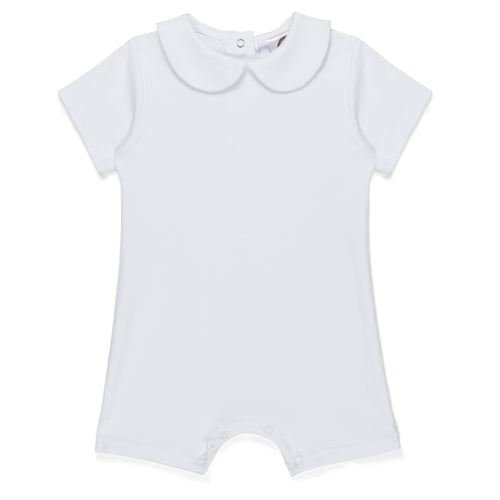 Boy's Short Sleeved Peter Pan Romper
