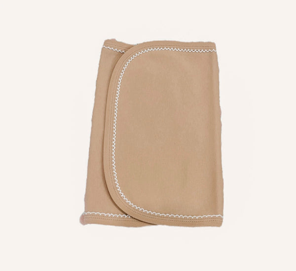Organic Cotton Picot Trim Burp Cloth