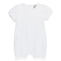 Girl's Puff Sleeved Ruffle Leg Romper