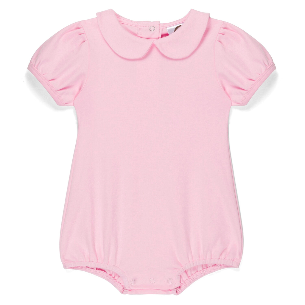 Girl's Short Puff Sleeved Peter Pan Bubble