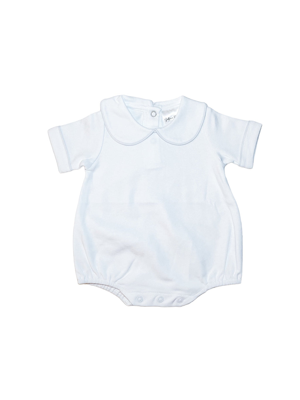 Piped Collar Short Sleeve Bubble — personalized example