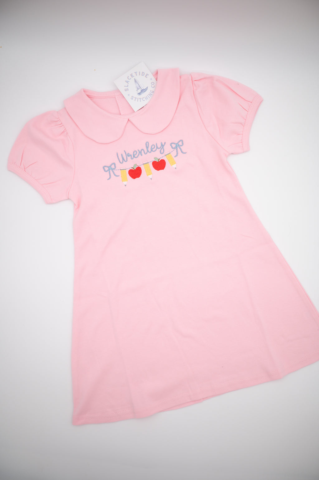 Girl's Short Sleeve Peter Pan Dress