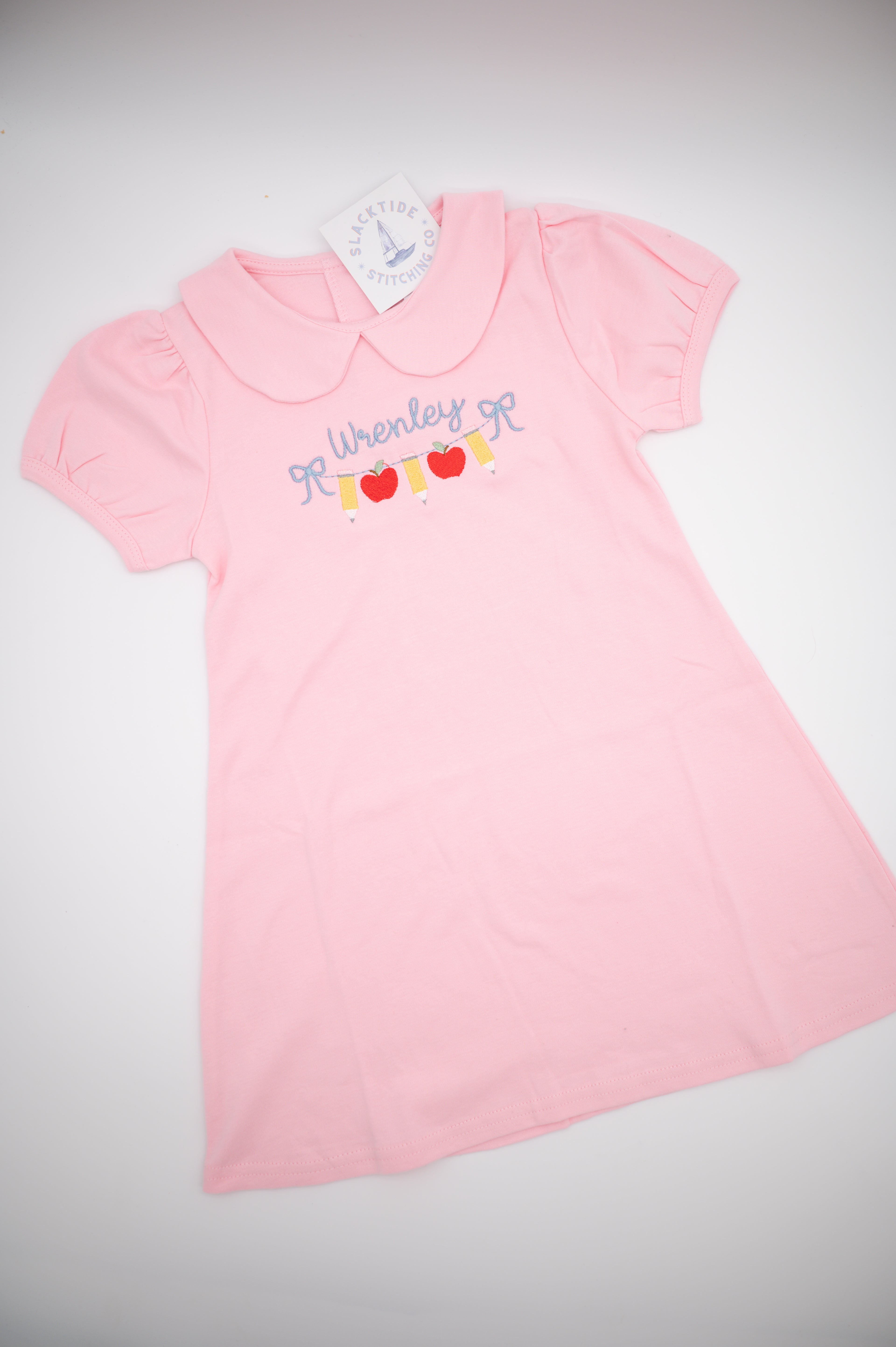 Girl's Short Sleeve Peter Pan Dress