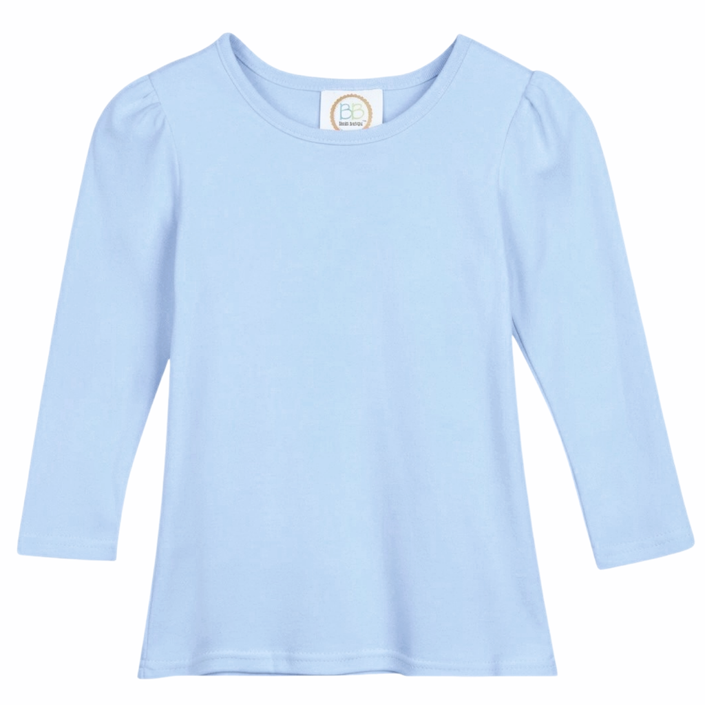 Girl's Long Sleeve Plain Tee (No Ruffle)