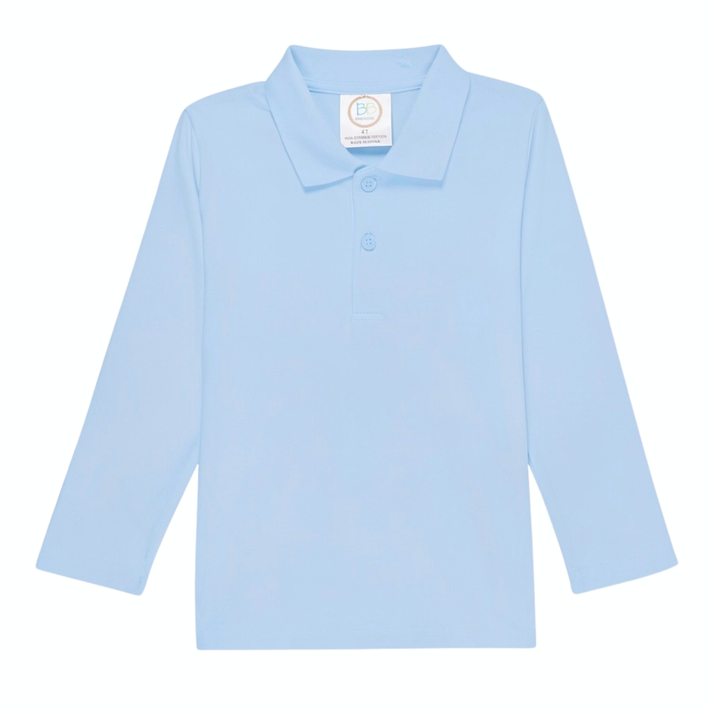 Boy's Long Sleeve Polo Style Collared Shirt