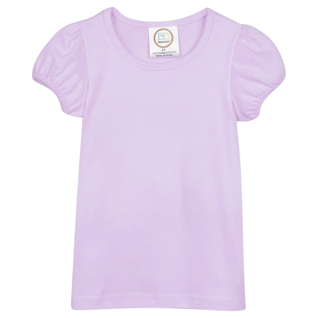 Girl's Short Sleeve Plain Tee (No Ruffle)