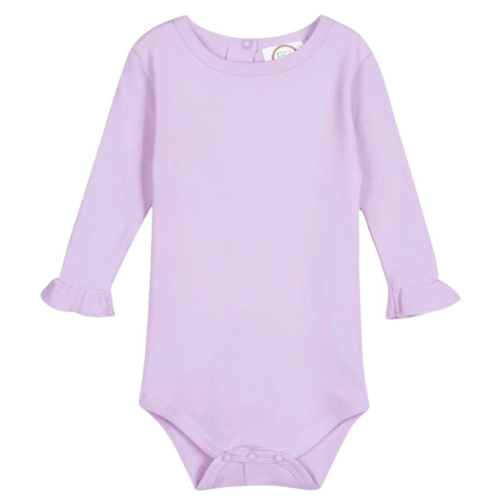 Girl's Long Sleeve Ruffle Infant Bodysuit