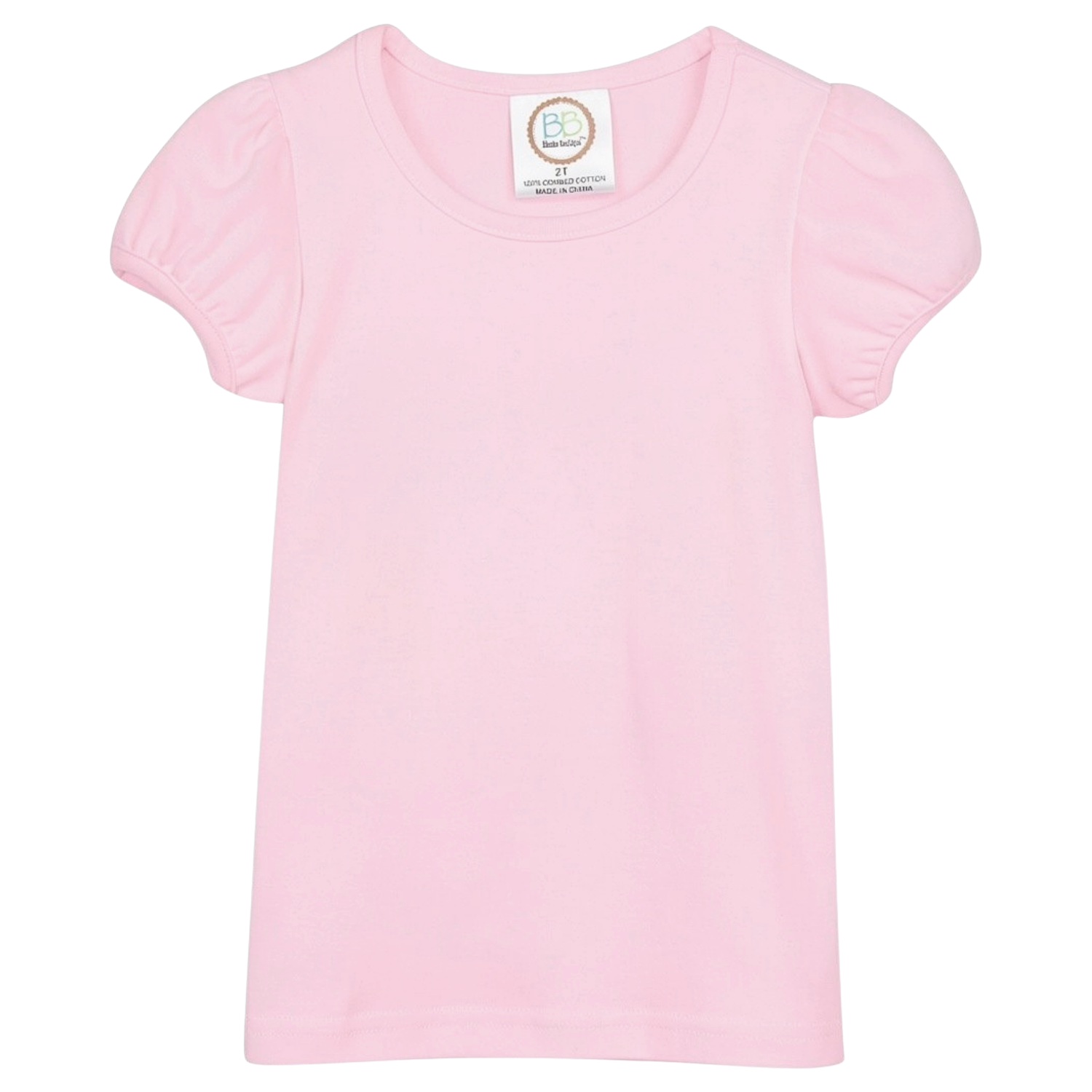 Girl's Short Sleeve Plain Tee (No Ruffle)