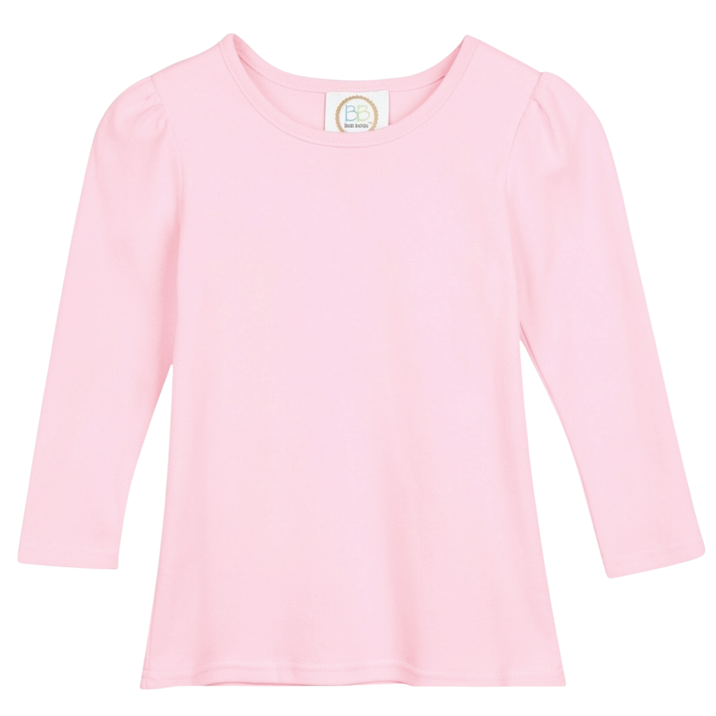 Girl's Long Sleeve Plain Tee (No Ruffle)