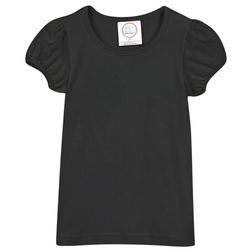 Girl's Short Sleeve Plain Tee (No Ruffle)