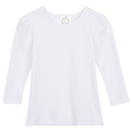 Girl's Long Sleeve Plain Tee (No Ruffle)