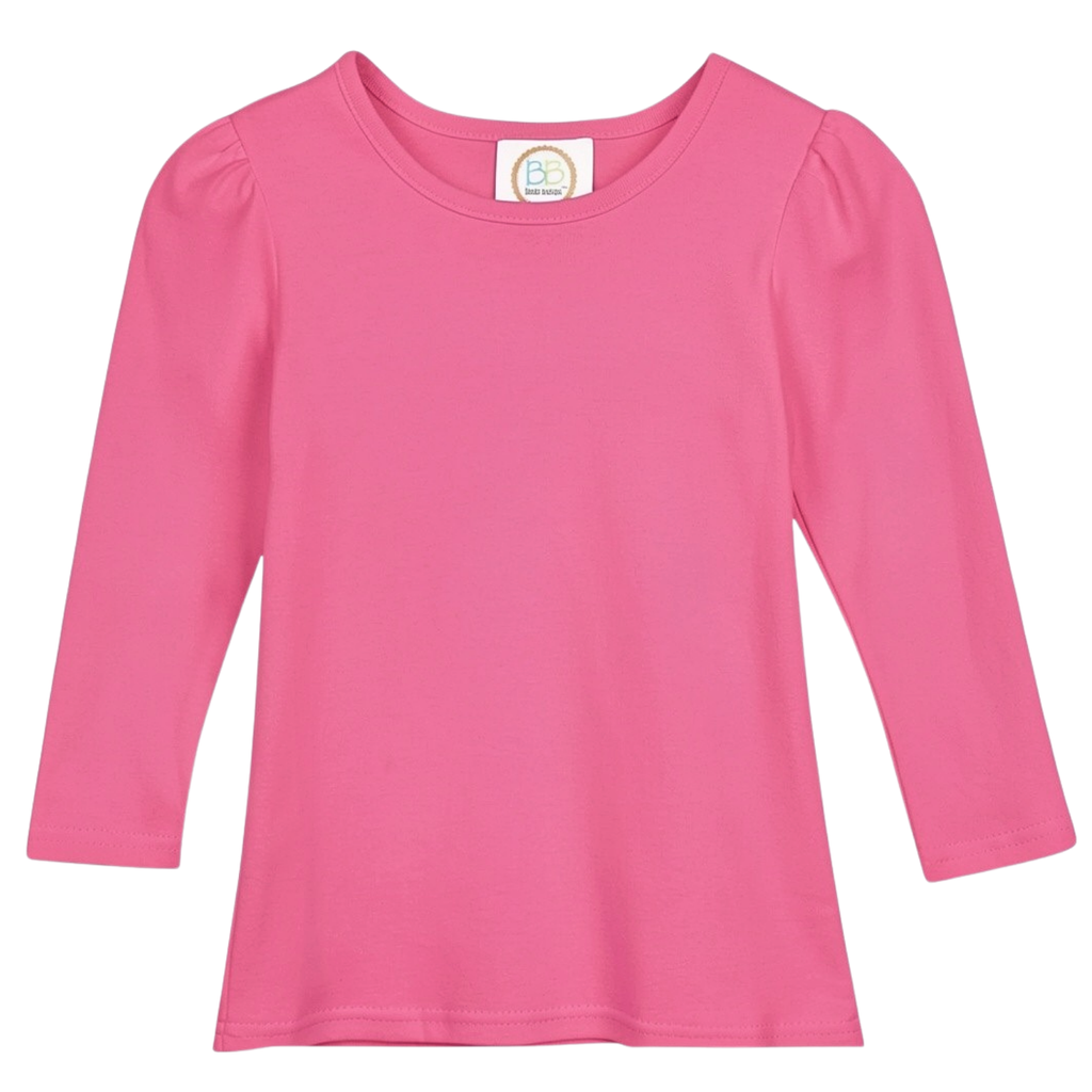 Girl's Long Sleeve Plain Tee (No Ruffle)