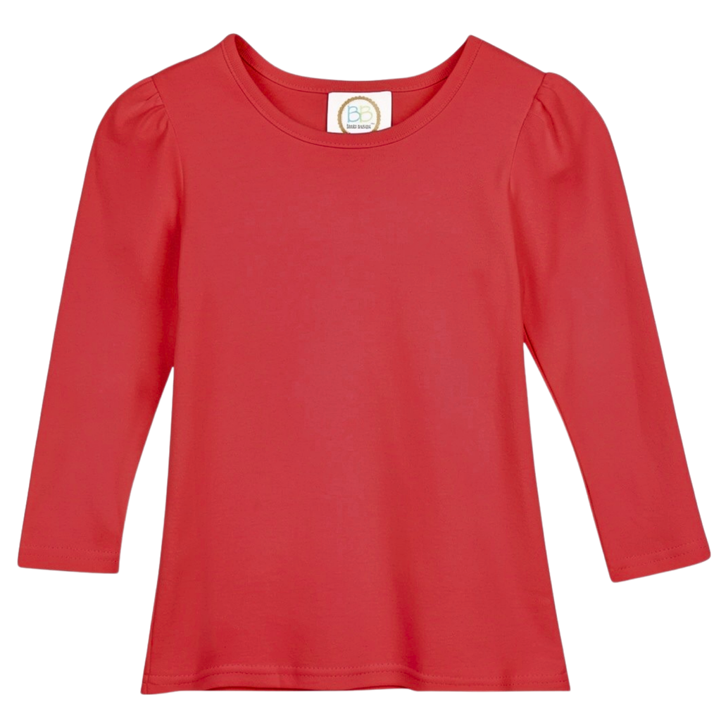 Girl's Long Sleeve Plain Tee (No Ruffle)