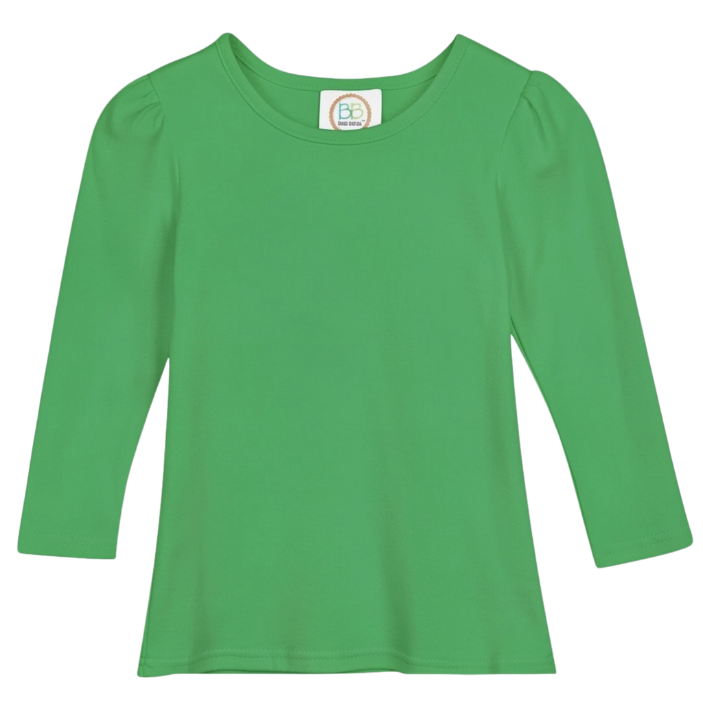Girl's Long Sleeve Plain Tee (No Ruffle)