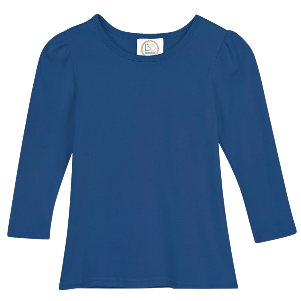 Girl's Long Sleeve Plain Tee (No Ruffle)