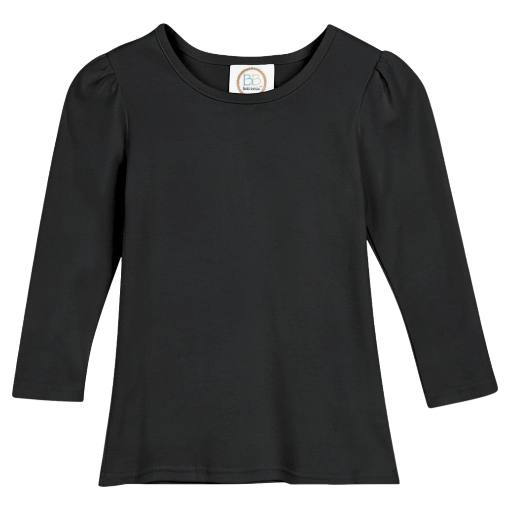 Girl's Long Sleeve Plain Tee (No Ruffle)