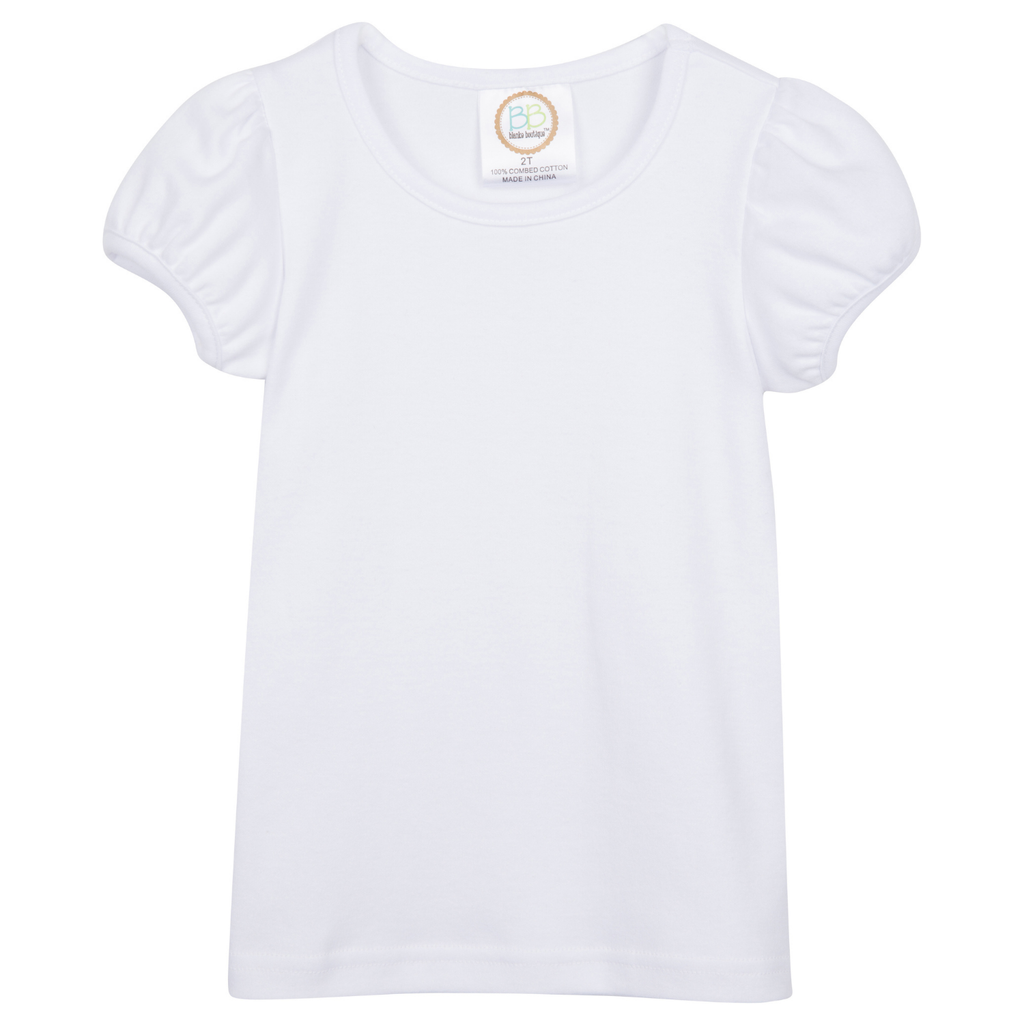 Girl's Short Sleeve Plain Tee (No Ruffle)
