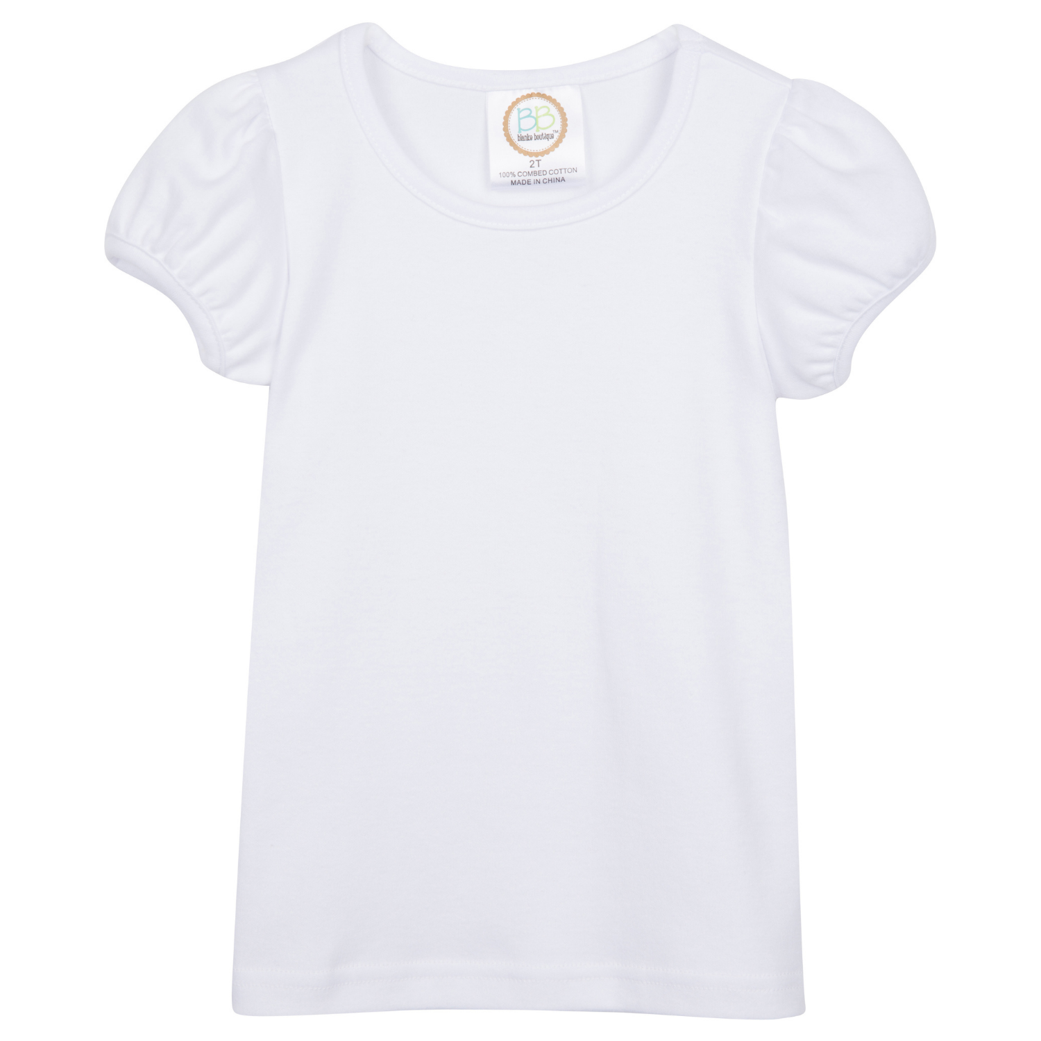 Girl's Short Sleeve Plain Tee (No Ruffle)
