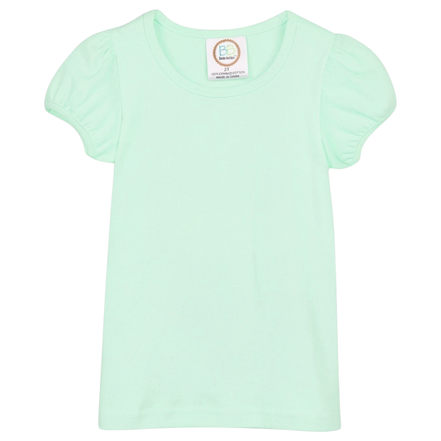Girl's Short Sleeve Plain Tee (No Ruffle)
