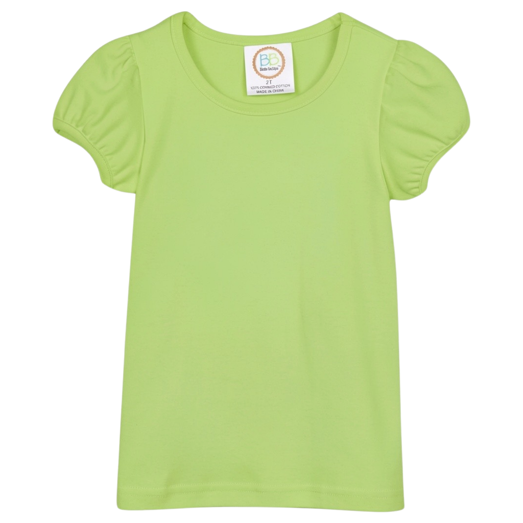Girl's Short Sleeve Plain Tee (No Ruffle)