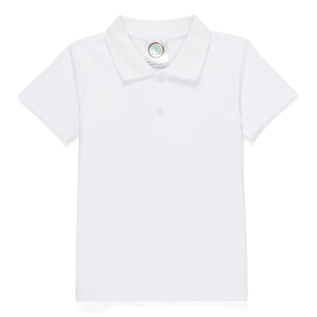 Boy's Short Sleeve Polo Style Collared Shirt