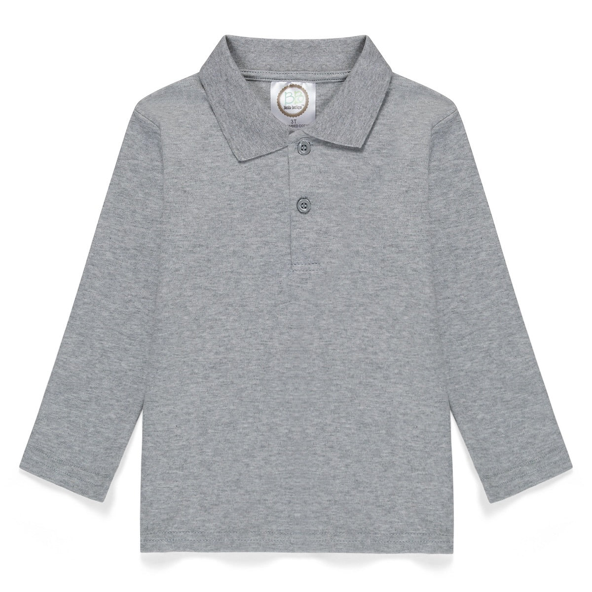 Boy's Long Sleeve Polo Style Collared Shirt
