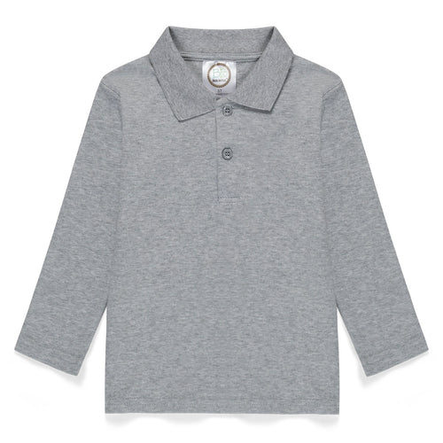 Boy's Long Sleeve Polo Style Collared Shirt